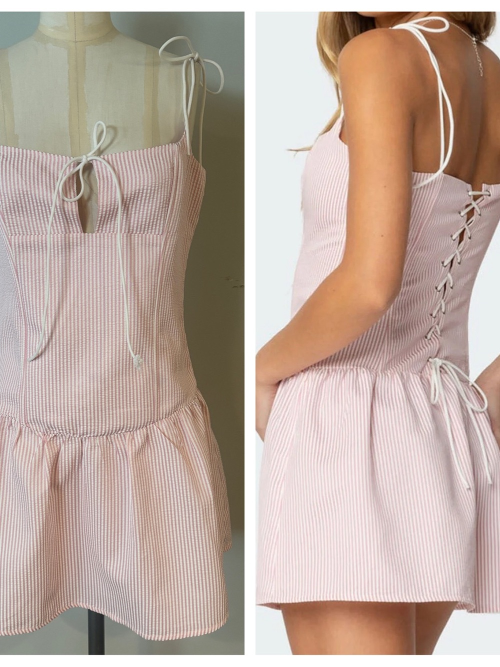 Edikted Cordelia Striped Dress